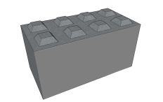 Betonový blok AB1 1600x800x800 mm