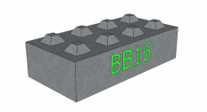 Betonový blok BBN16 1200x600x300 mm